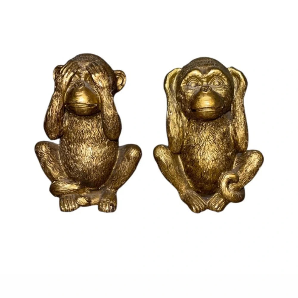 Vintage Handmade “See No Evil Hear No Evil” Monkeys - Picture 6 of 6